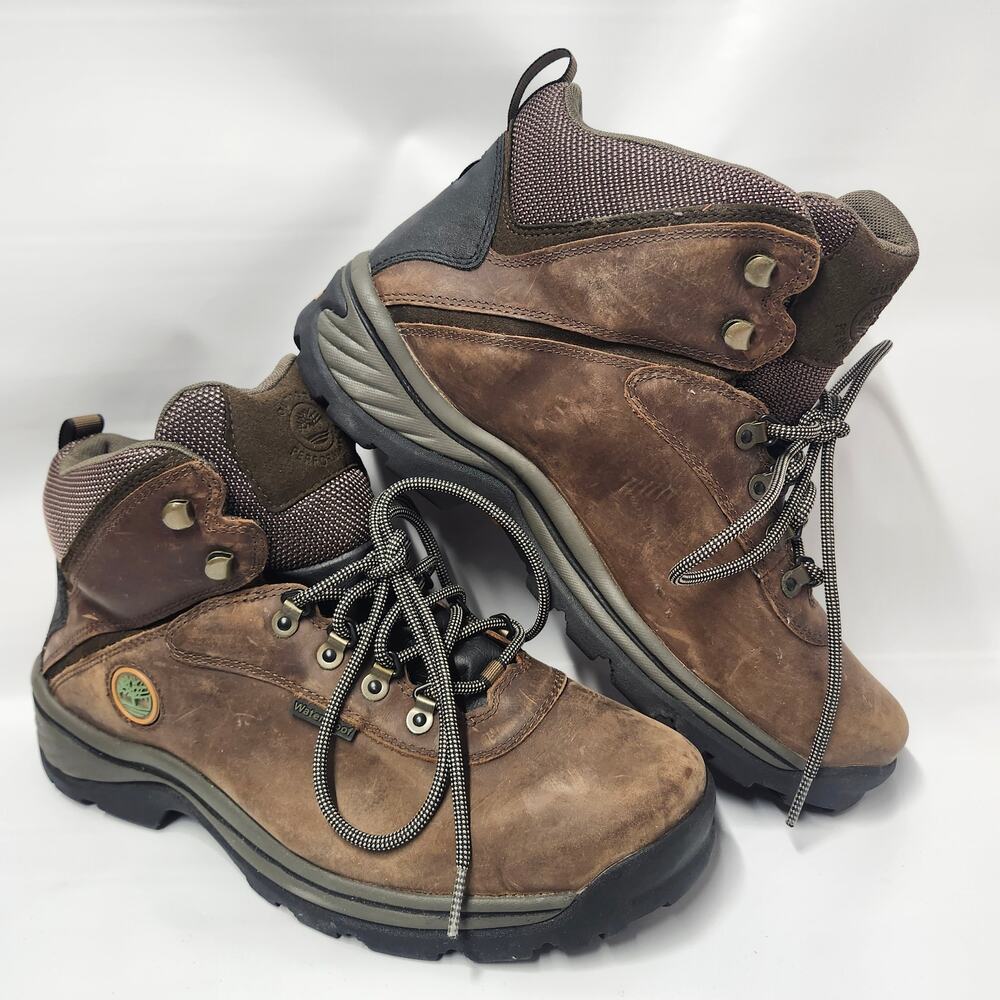 Timberland A3546 Men's 11W Waterproof Leather Hiking Boots Brown